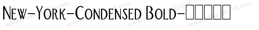 New-York-Condensed Bold字体转换